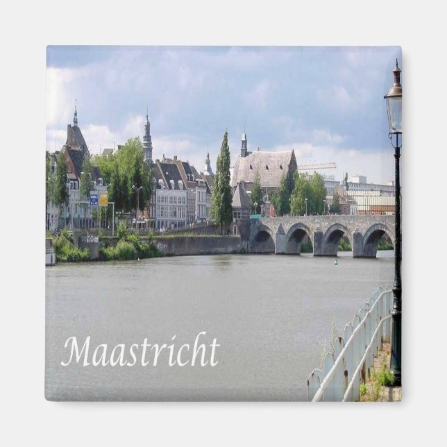 zNL027 MAASTRICHT Meuse river MASS, Europe, Fridge Magnet (Front)