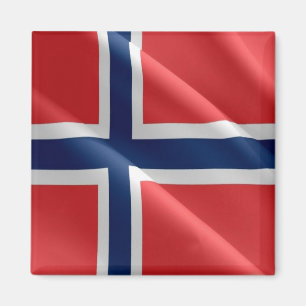 zNO002  NORWEGIAN waving FLAG, Norway, Fridge Magnet