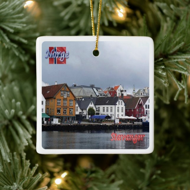 zNO010 STAVANGER, Norway, Europe, Ceramic Ornament (Tree)