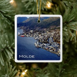 zNO012 MOLDE, Norway, Europe, Ceramic Ornament
