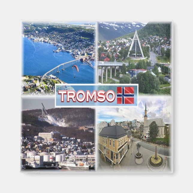 zNO017 TROMSO Artic Cathedral, Norway, Fridge Magnet (Front)