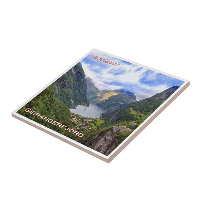 zNO019 GEIRANGERFJORD, Norway, Europe, Fridge Tile (Side)