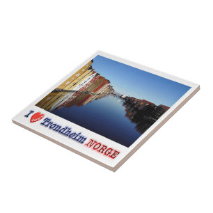 zNO026 TRONDHEIM "I Love", Norway, Europe, Tile