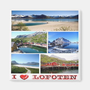 zNO037 LOFOTEN "I Love", Norway, Europe, Fridge Magnet