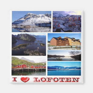 zNO038 LOFOTEN "I Love", Norway, Europe, Fridge Magnet