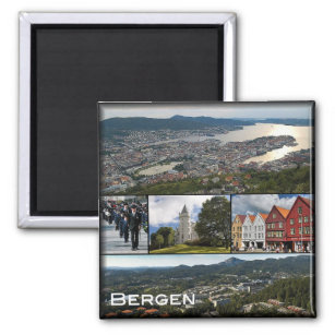 zNO043 BERGEN, Norway, Europe, Fridge Magnet