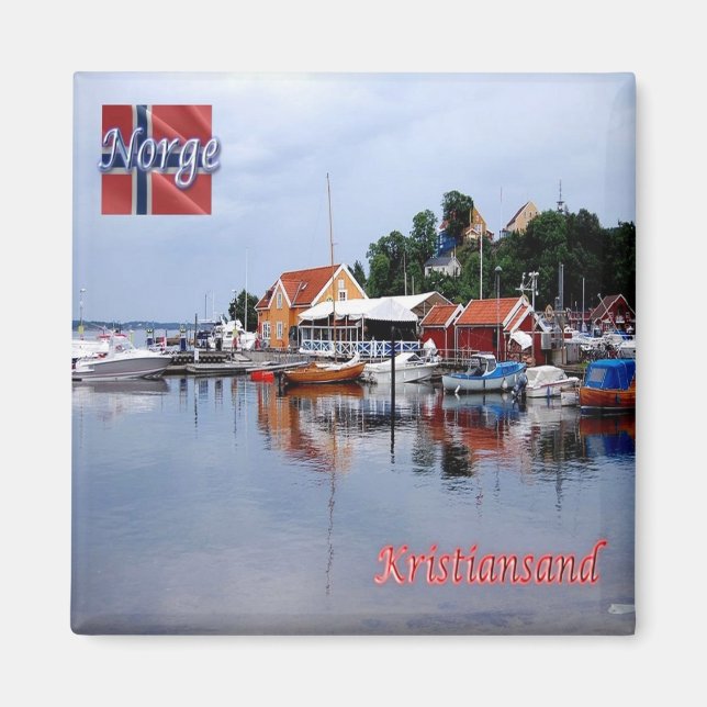 zNO047 KRISTIANSAND, Norway, Europe, Fridge Magnet (Front)