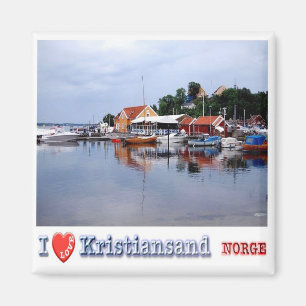 zNO048 KRISTIANSAND "I Love", Norway, Fridge Magnet