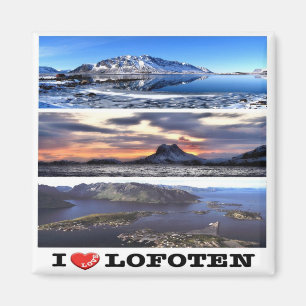 zNO066 LOFOTEN "I LOVE", Norway, Fridge Magnet