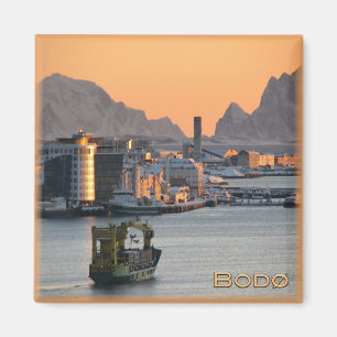 zNO077 BODØ marina, Norway, Europe, Fridge Magnet