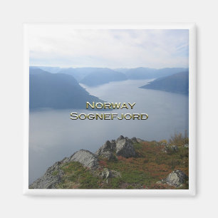 zNO086 SOGNEFJORD view on Vangsnes, Norwey, Fridge Magnet