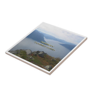 zNO086 SOGNEFJORD view on Vangsnes, Norwey, Tile