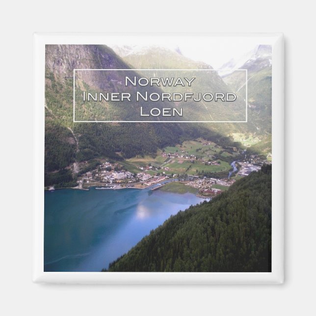 zNO110 INNER NORDFJORD LOEN, Norway, Fridge Magnet (Front)