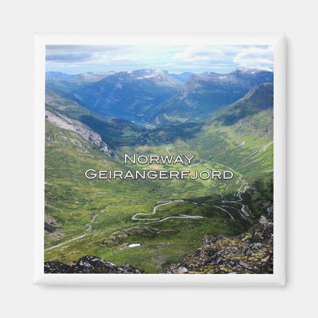 zNO116 GEIRANGERFJORD from DALSNIBBA, Norway,  Magnet (Front)