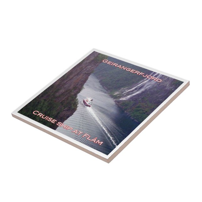 zNO123 GEIRANGERFJORD, MSC Kong Harald, Norway, Tile (Side)