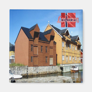 zNO135 LOFOTEN panorama, Norway, Fridge Magnet