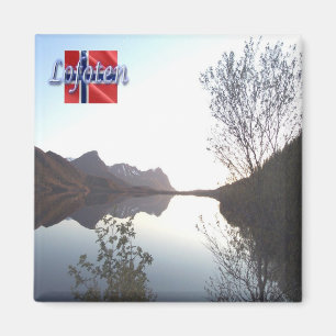 zNO137 LOFOTEN panorama, Norway, Fridge Magnet