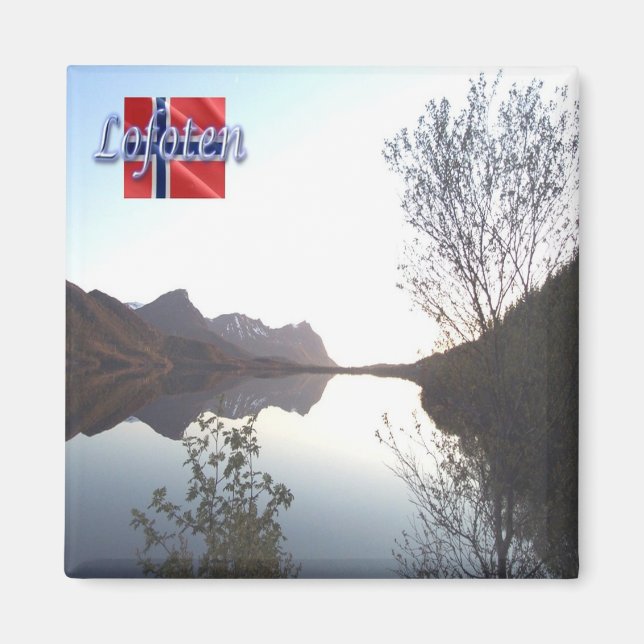 zNO137 LOFOTEN panorama, Norway, Fridge Magnet (Front)