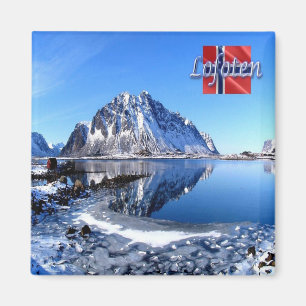 zNO138 WINTER in the LOFOTEN Islands, Norway, Magnet