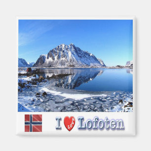 zNO139 WINTER in the LOFOTEN Islands, Norway, Magnet