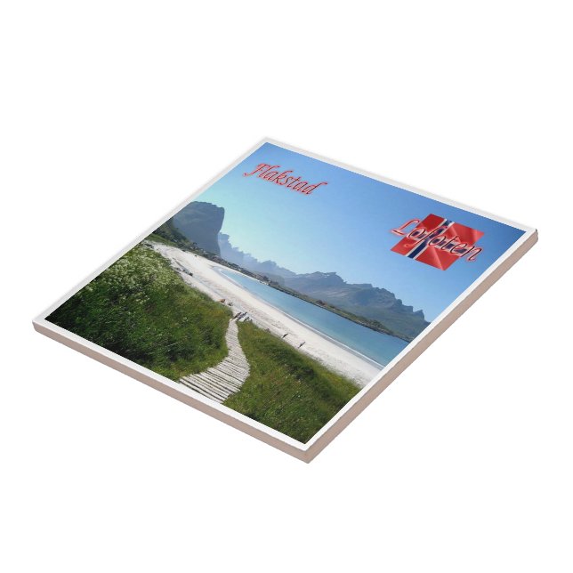 zNO142 FLAKSTAD, Lofoten, Norway, Tile (Side)