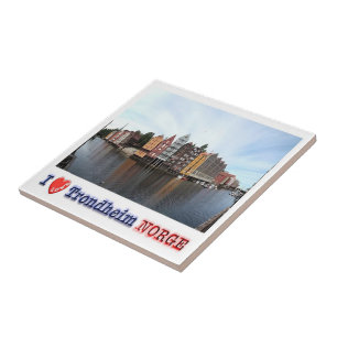 zNO152 TRONDHEIM "I Love", Norway, Europe, Tile