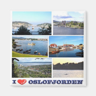 zNO159 OSLOFJORDEN "I Love", Norway, Fridge Magnet