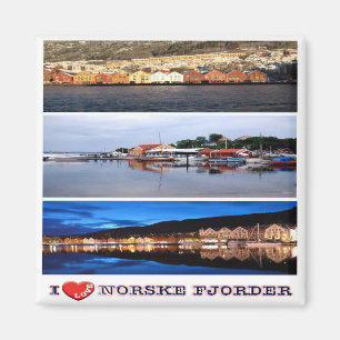 zNO167 NORSKE FJORDER "I Love", Norway, Fridge Magnet