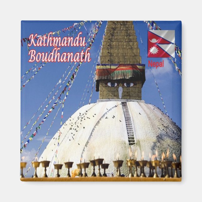 zNP005 Boudhanath KATHMANDU Nepal, Asia, Fridge Magnet (Front)