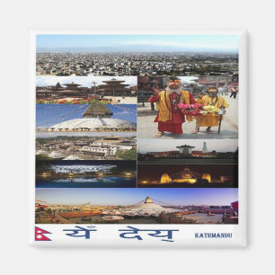zNP007 KATHMANDU mosaic, Nepal, Asia, Fridge Magnet