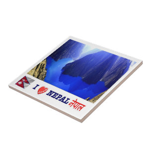zNP012 i love LAKE PHOKSUNDO in Dolpo Nepal Asia, Tile
