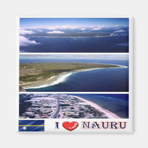 zNR003 NAURU I LOVE, Mosaic, Oceania, Fridge Magnet