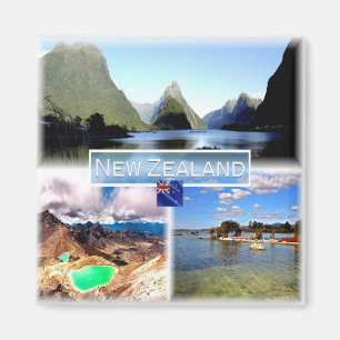 zNZ004 NEW ZEALAND, Mosaic, Oceania, Fridge Magnet