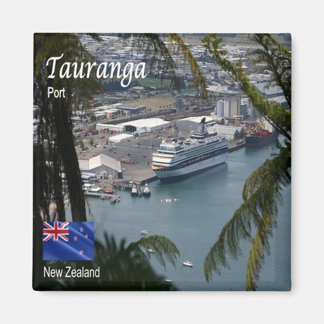 zNZ010 TAURANGA Port, NEW ZEALAND, Oceania, Fridge Magnet (Front)
