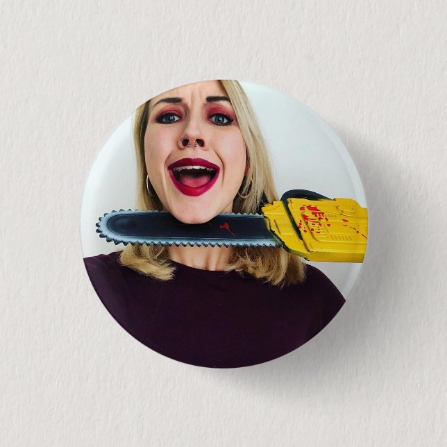 Zobo With a Shotgun - Chainsaw Badge (Front)