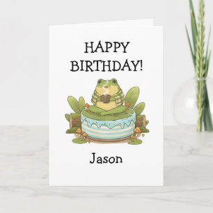 Zochi Sipping Tea Personalizable Card