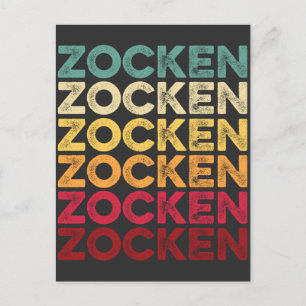 Zocken Vintage Videospiel süchtiger Gamer Postcard