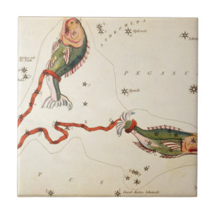 ''Zodia Sign: Pisces'' ceramic tile