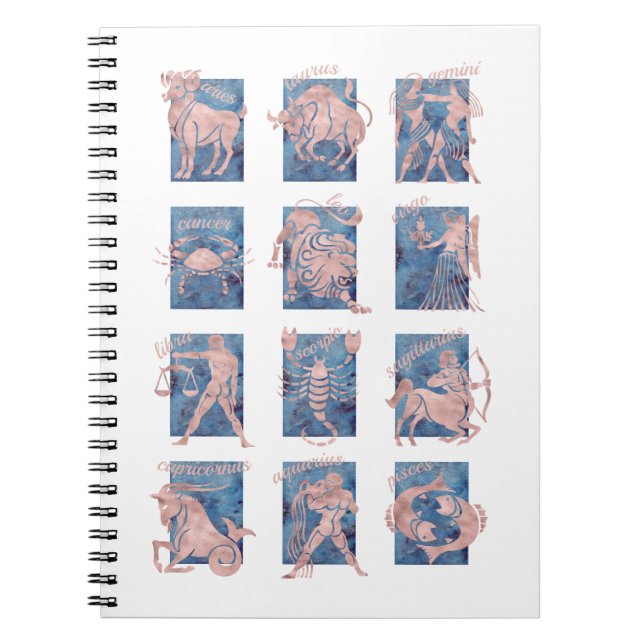 Zodiac 12 Star Signs Notebook (Front)