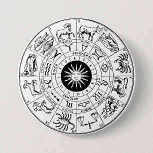 Zodiac 7.5 Cm Round Badge