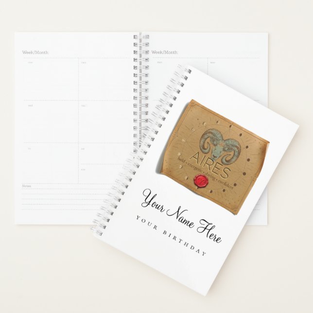Zodiac - Aires - Personalised Day Planner (Display)