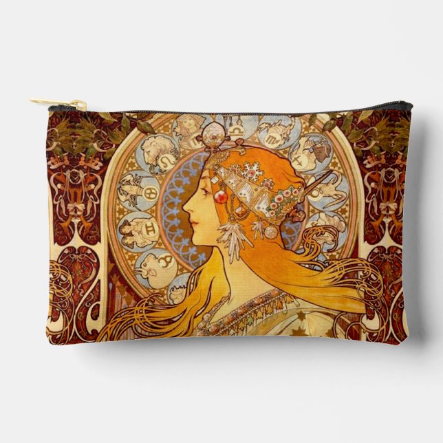 Zodiac, Alphonse Mucha Accessory Pouch (Front)
