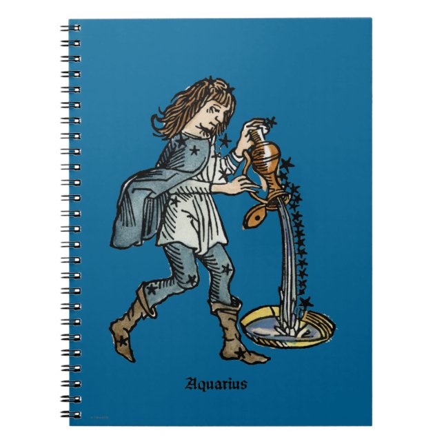 Zodiac: Aquarius, 1482 Notebook (Front)