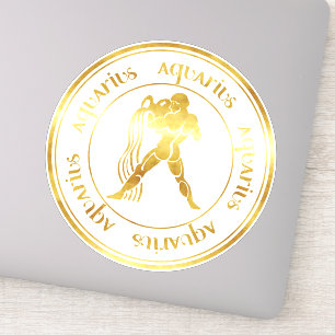 Zodiac : Aquarius Gold Foil (Look) Seal