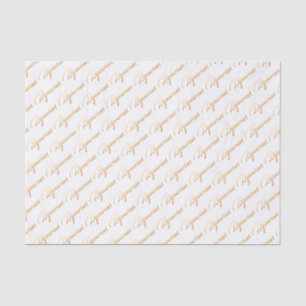 Zodiac "Aquarius" Gold Script Tissue Paper
