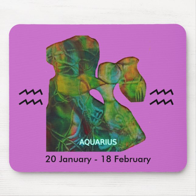 Zodiac Aquarius Mousepad (Front)