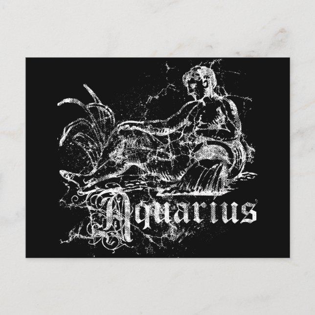 Zodiac Aquarius Postcard (Front)