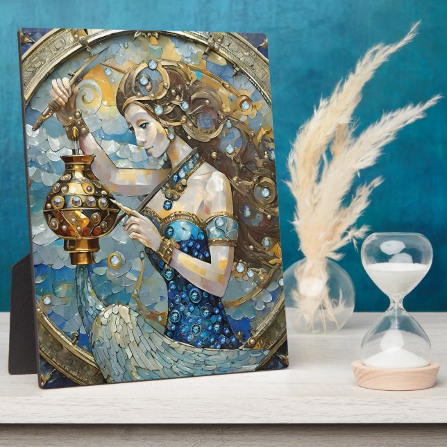 Zodiac - Aquarius The Water Bearer Plaque (Side)