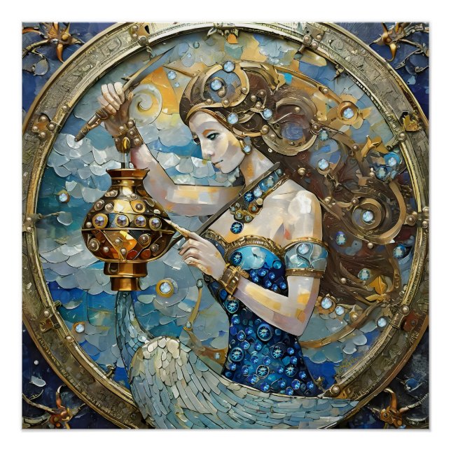 Zodiac - Aquarius The Water Bearer Poster (Front)