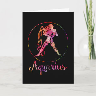 Zodiac : Aquarius Traits Multi Colour Design Card
